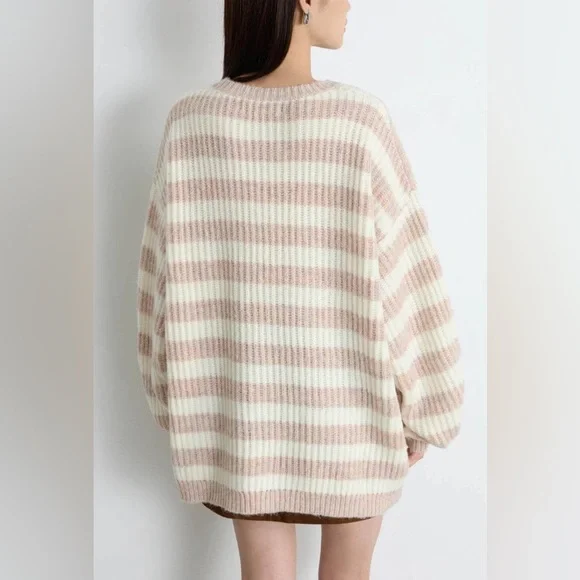 Striped Mohair Blend Sweater - Picture 2 of 2